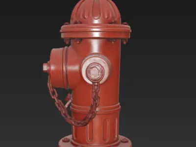 Classic Red Fire Hydrant 3D Model Free 3D model