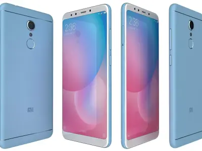 Xiaomi Redmi 5 Light Blue 3D model