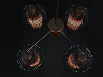 Designer Perforated Ceiling Light 3D model