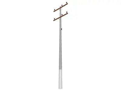 Concrete Lamp Post - Light Pole - Light Post - Street Light 28 3D model