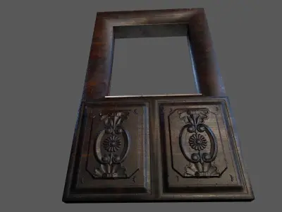 Old Wood Windows Low-poly 3D model