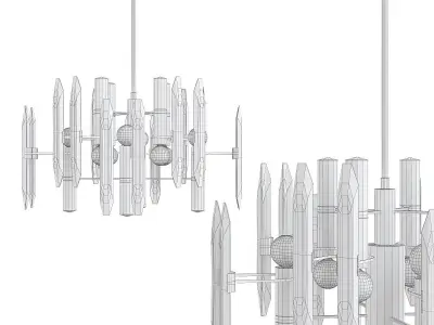 Hollywood Regency Sciolari Low-poly 3D model