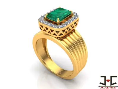 0243 - Gold Cocktail Ring - JCADHub 3D print model