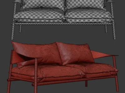 Terramare Two Seats Sofa 3D model