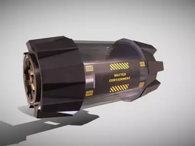Sci-fi Matter Container Low-poly 3D model