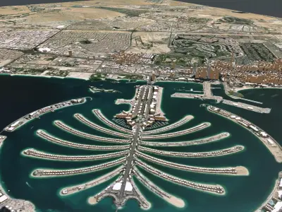 Cityscape Dubai United Arab Emirates 3D model