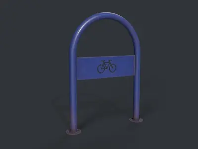 Bike Rack 18 PBR Game Ready Low-poly 3D model