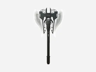 SciFi War Axe B07 Black White - Sci Fi Weapon Design Low-poly 3D model