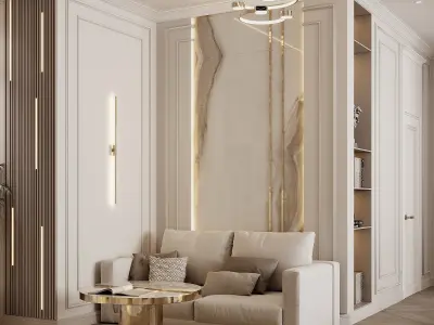 hallway - living room 3D model