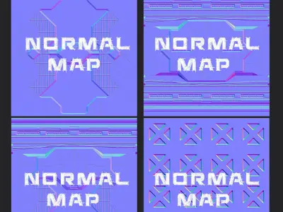 Trim Sheets Sci Fi Low-poly 3D model