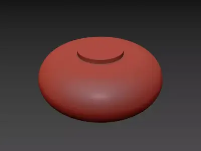 Round Glass Flush Mount 3D model