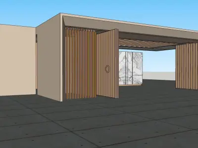 gate house 3D model  3D model