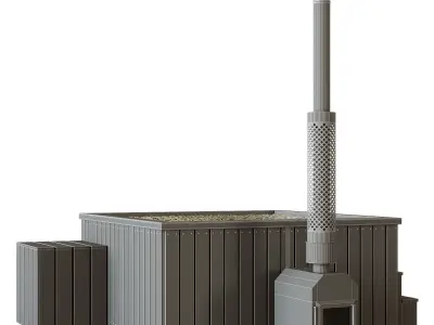 Bath tub 2 font 3D model