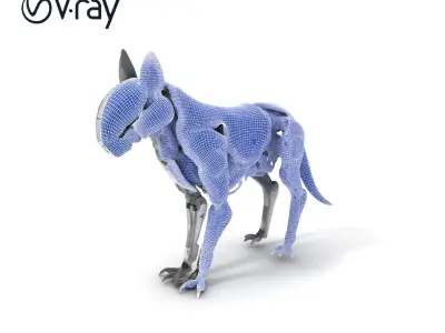 Futuristic Robotic Animal Model Pack Low-poly 3D model