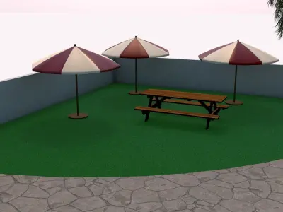 Camp swimming pool 3D model