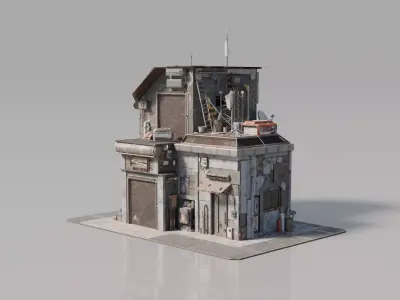 Neighborhood House Building 9 3D model