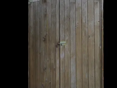 Photogrammetric scan of an old wooden door 3D model