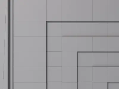 Interior door with linear pattern 3D model