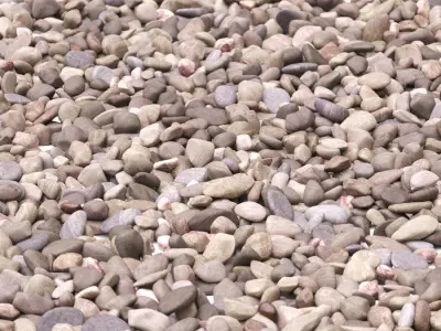 River pebble mix 01 3D model