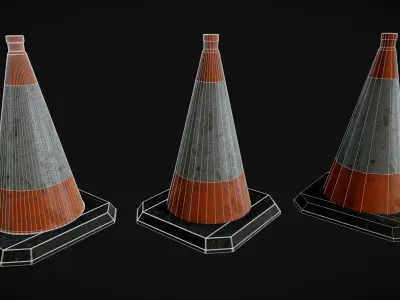 Orange Traffic Cone 3D model