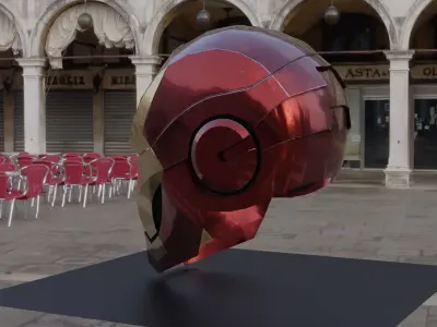 Iron Man helmet Low-poly 3D model