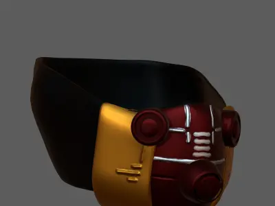 Gas mask helmet 3d model scifi Low-poly  Low-poly 3D model 134