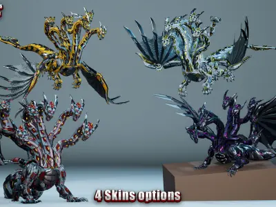 Sci-Fi Hydra Low-poly 3D model