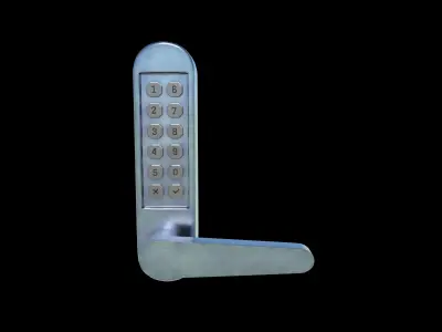 Door Handle with Combination Lock  3D model