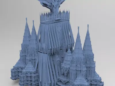 Angelic Cathedral High Rise Mass structure 9 3D model
