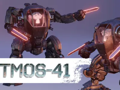 War Machine Sci-fi Robot  ATMOS-41 3D model