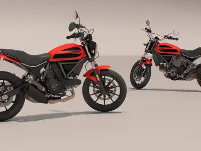  Ducati Scrambler Icon Rigged 