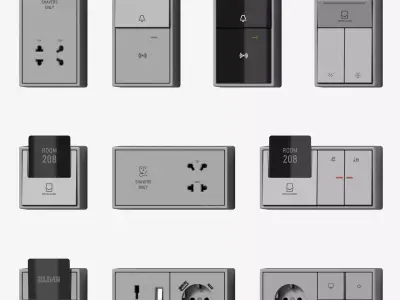 JUNG LS Cube - Hospitality kit 34 items 3D model