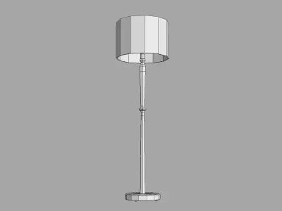 Vintage Floor Lamp Low-poly 3D model