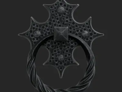 Forged handle Low-poly 3D model