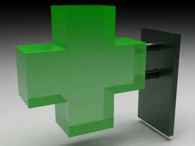 Pharmacy Sign Board 3D model