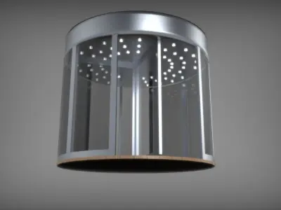 Revolving Door Low-poly 3D model