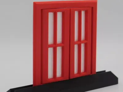 Functional Double windows style 7 multi-color  3D print model