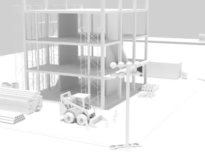 construction building 3D model purchase