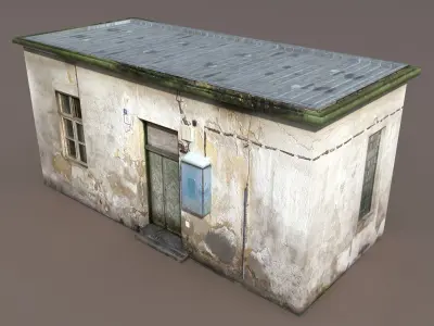 Derelict House Low poly 66 3D model