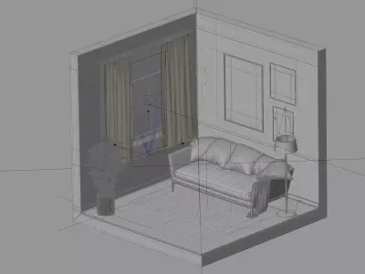 Living room 3D model