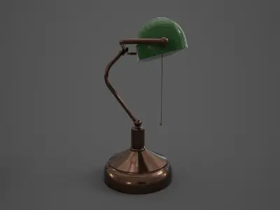 Banker Lamp Low-poly 3D model