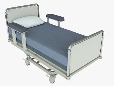 Hospital Bed 3D model 3D model
