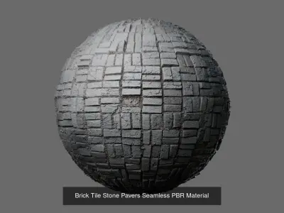 Stone Paver Patterns Seamless PBR Materials Texture