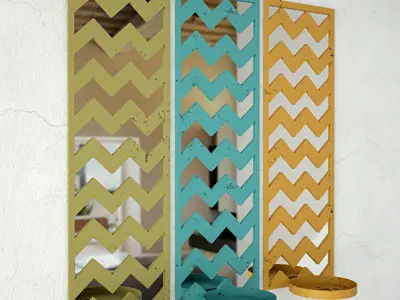 Wall Candleholder Set 3D model