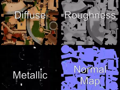 Charming Castle model pack Low-poly 3D model