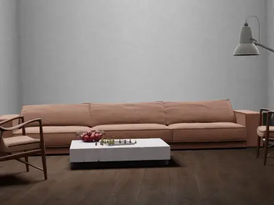 Living Room Sofa Set Low-poly 3D model