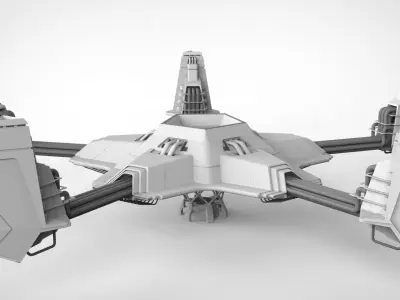 sci-fi antenna 3D model