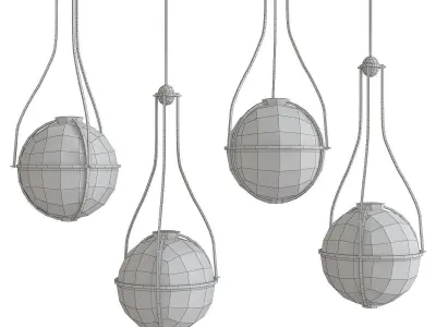 Modern Globe Lantern 3d model Low-poly 3D model