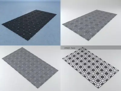 Spin set of mats 3D model
