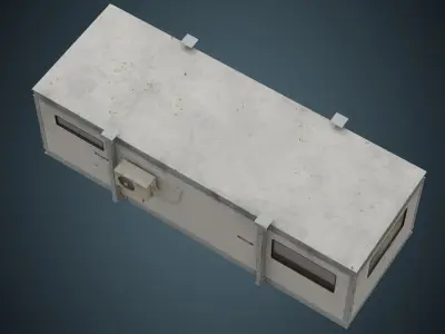 Portable Building 1B Low-poly 3D model